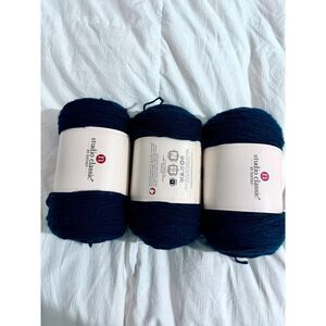 NEW 3 Extra large skeins of  Navy Studio Classic by Nicole Yarn